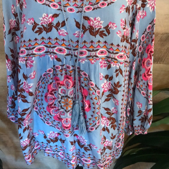 Entro- Anthropologie Indi Print Boho Tunic - Picture 2 of 6